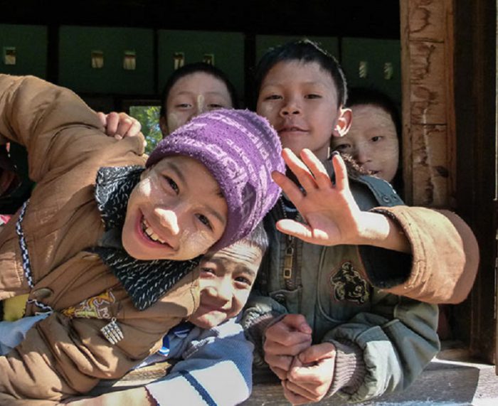 children-hsipaw-goats-on-the-road